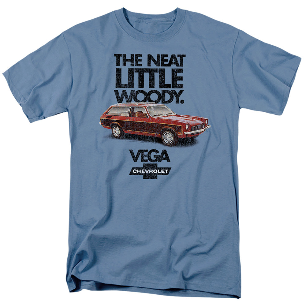 Chevrolet Vega The Neat Little Woody-Adult Regular Fit Short Sleeve-Carolina Blue