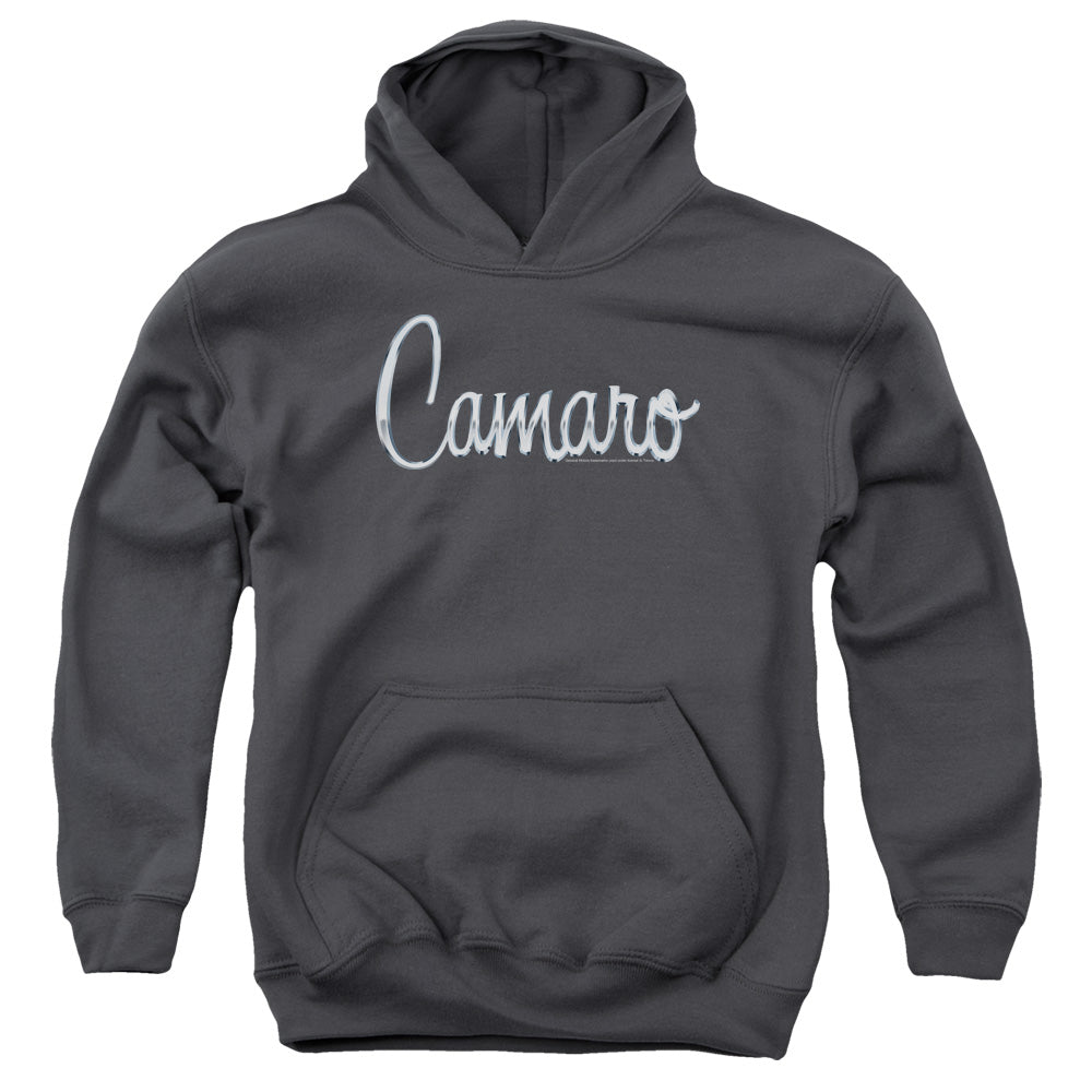 Chevrolet Classic Camaro Metal-Youth Hooded Sweatshirt-Charcoal