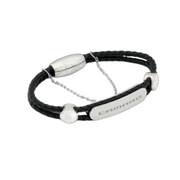 camaro-ladies-black-leather-bracelet