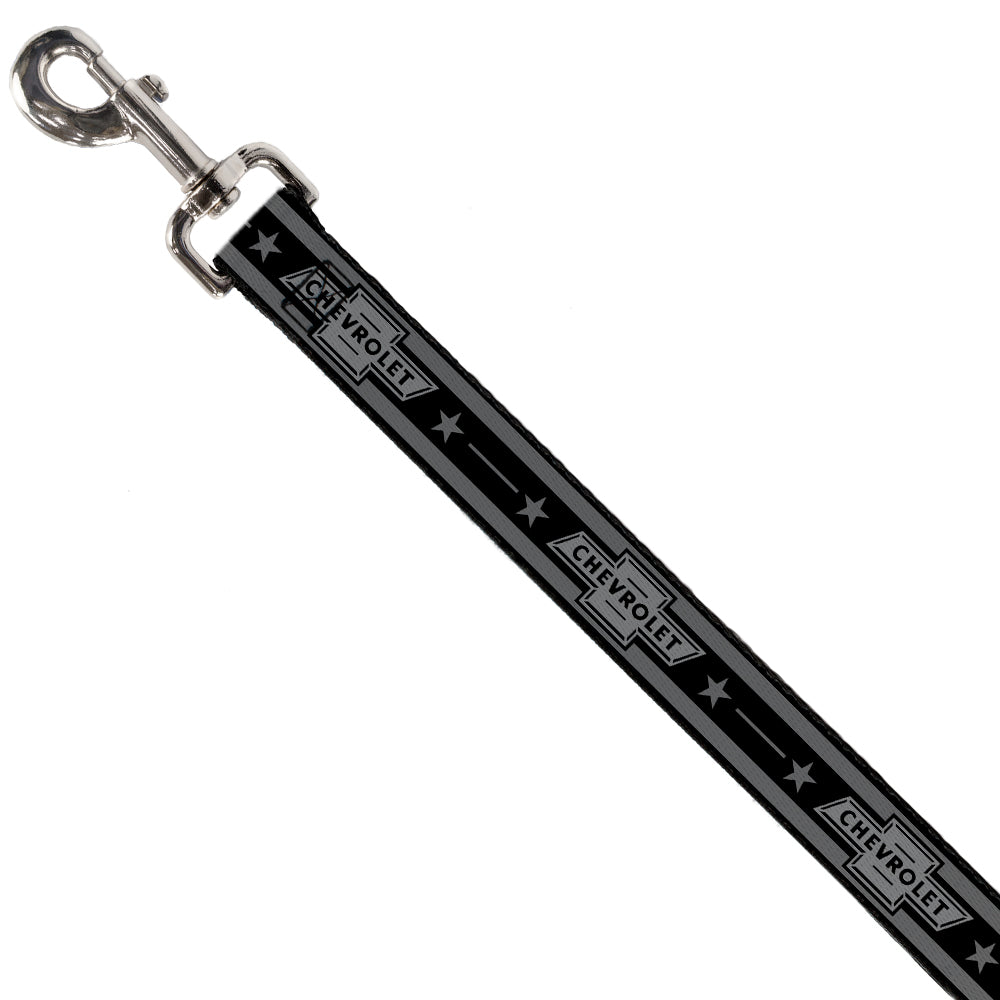 Vintage Chevrolet 1934 Bowtie Logo Stars & Stripes Black & Grays Dog Leash