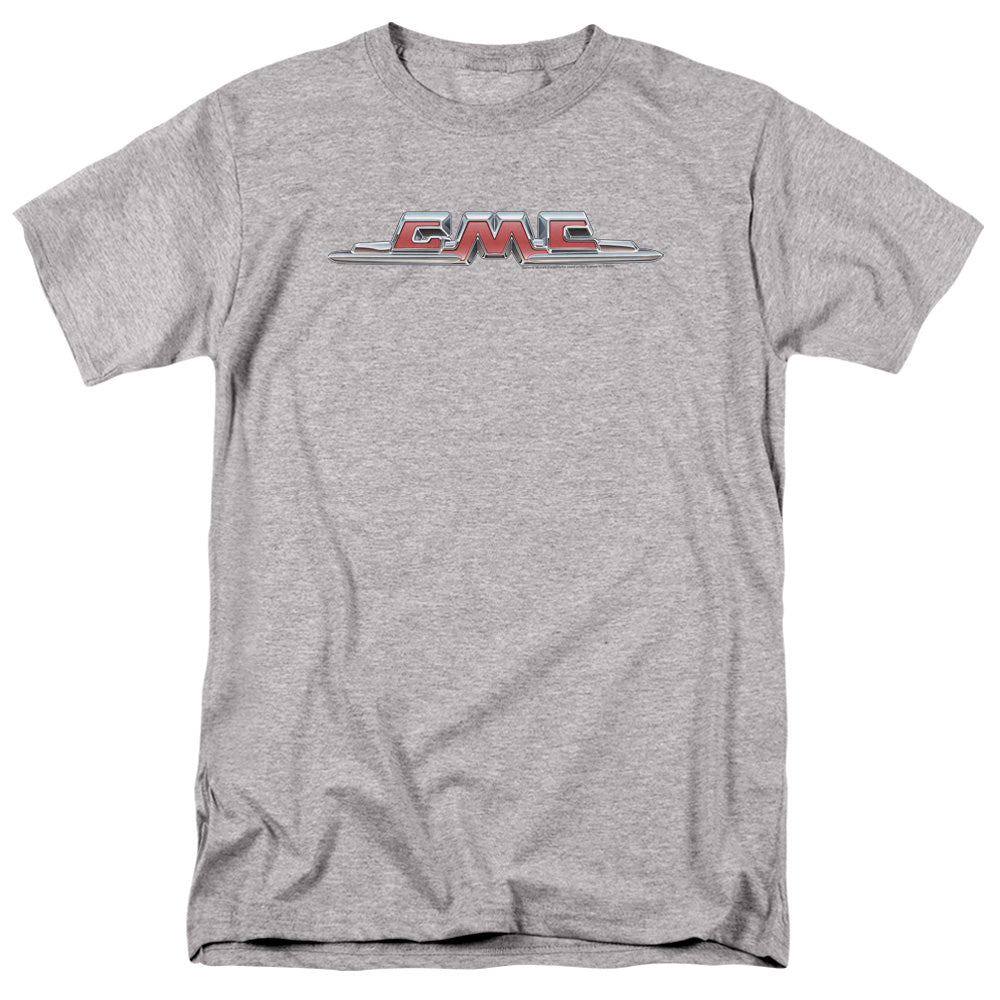 GMC Chrome Logo Adult Regular Fit Short Sleeve Tee Athletic Heather