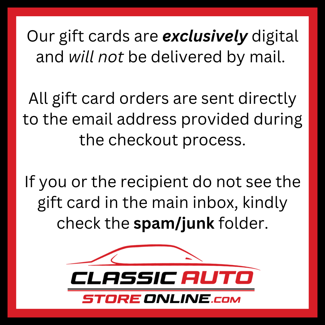 ClassicAutoStoreOnline.com Gift Card