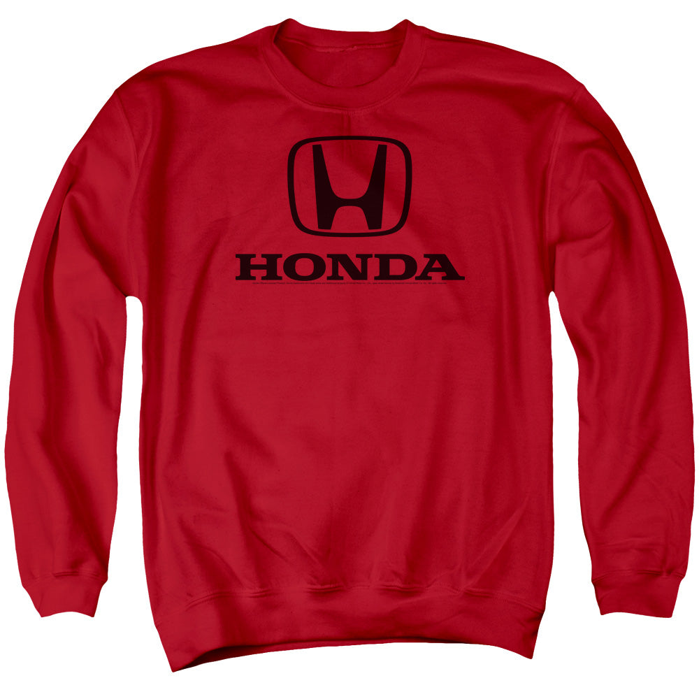 Honda Standard Logo-Adult Crewneck Sweatshirt-Red