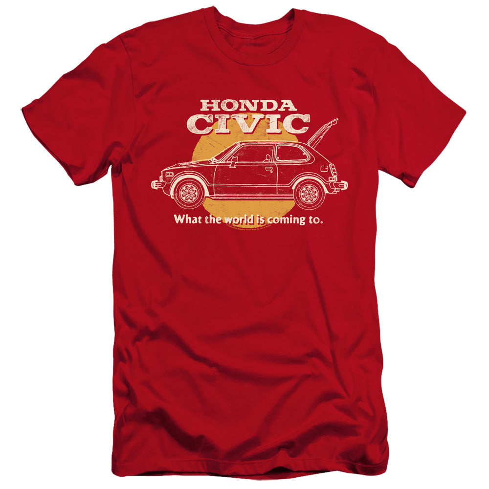 Honda Civic Coming World-Premium Canvas Adult Slim Fit 30/1-Red