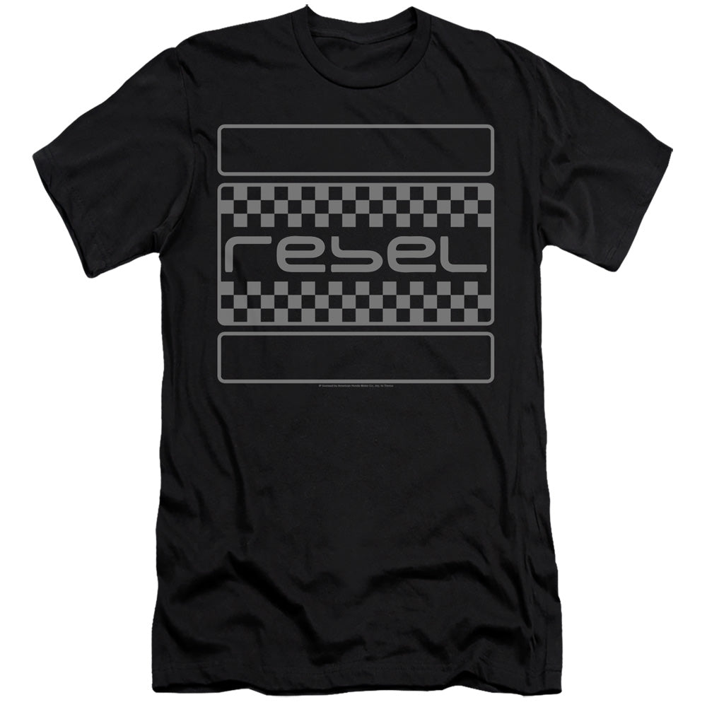 Honda Rebel Checkers Grey-Premium Canvas Adult Slim Fit 30/1-Black