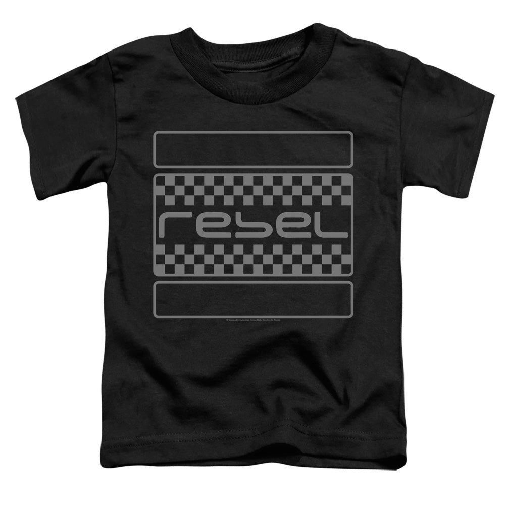 Honda Rebel Checkers Grey-Toddler Short Sleeve-Black