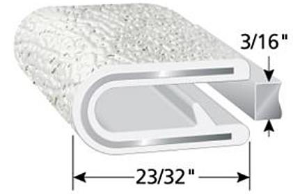 Lp 202-A White, Extra Wide, Flexible Plastic Windlace