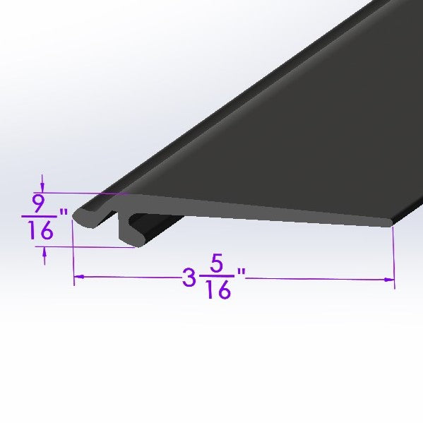 Lp 98-B Cab To Running Board Seal Sold By The Foot. Ford F-100 1953-1955, F-250 1953-1955, F-350 1953-1955