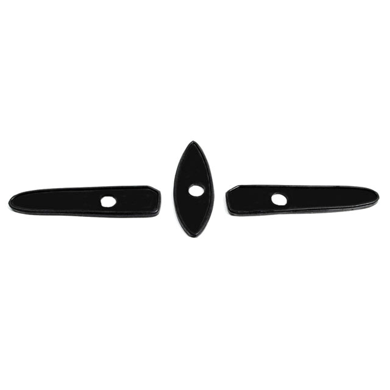 Mp 1007-D Hood Emblem Pads 3-1/5" X 3/4" R&L Pads Mercury Custom 1955-1956, Medalist 1956, Montclair 1955-1956, Monterey 1955-1956