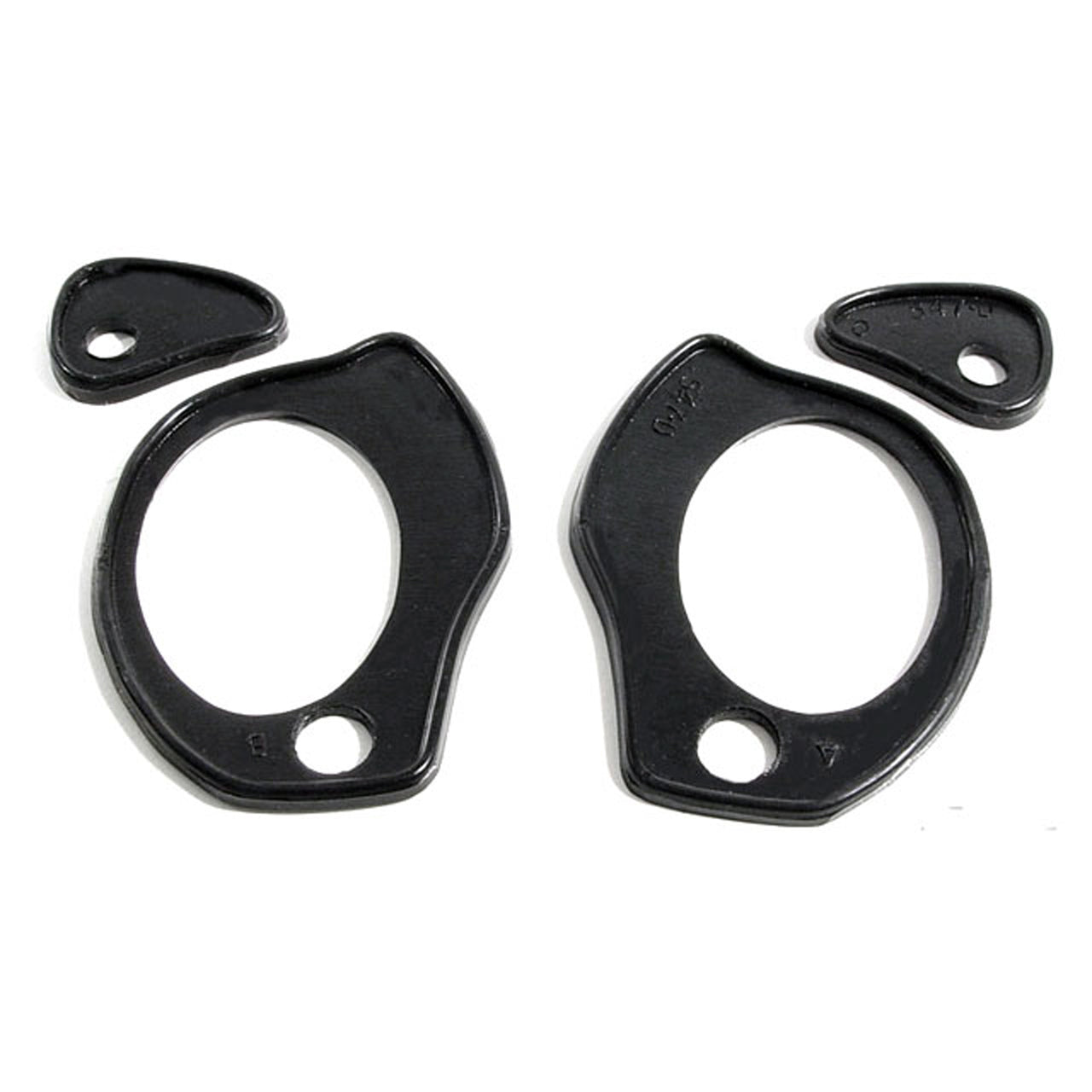 Mp 547-D Door Handle Pads 2-5/8" Long & 1-1/4" Long Set R&L Chevrolet Bel Air 1958-1960, Biscayne 1958-1960, Corvair 1960, Del Ray 1958