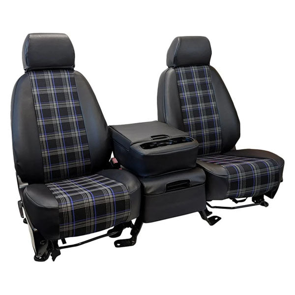 Custom Fit Classic Car & Truck Seat Covers for Mustang, C10, Bronco, Firebird & CJ7 – Faux Leather & Plaid Fabric | Made in USA
