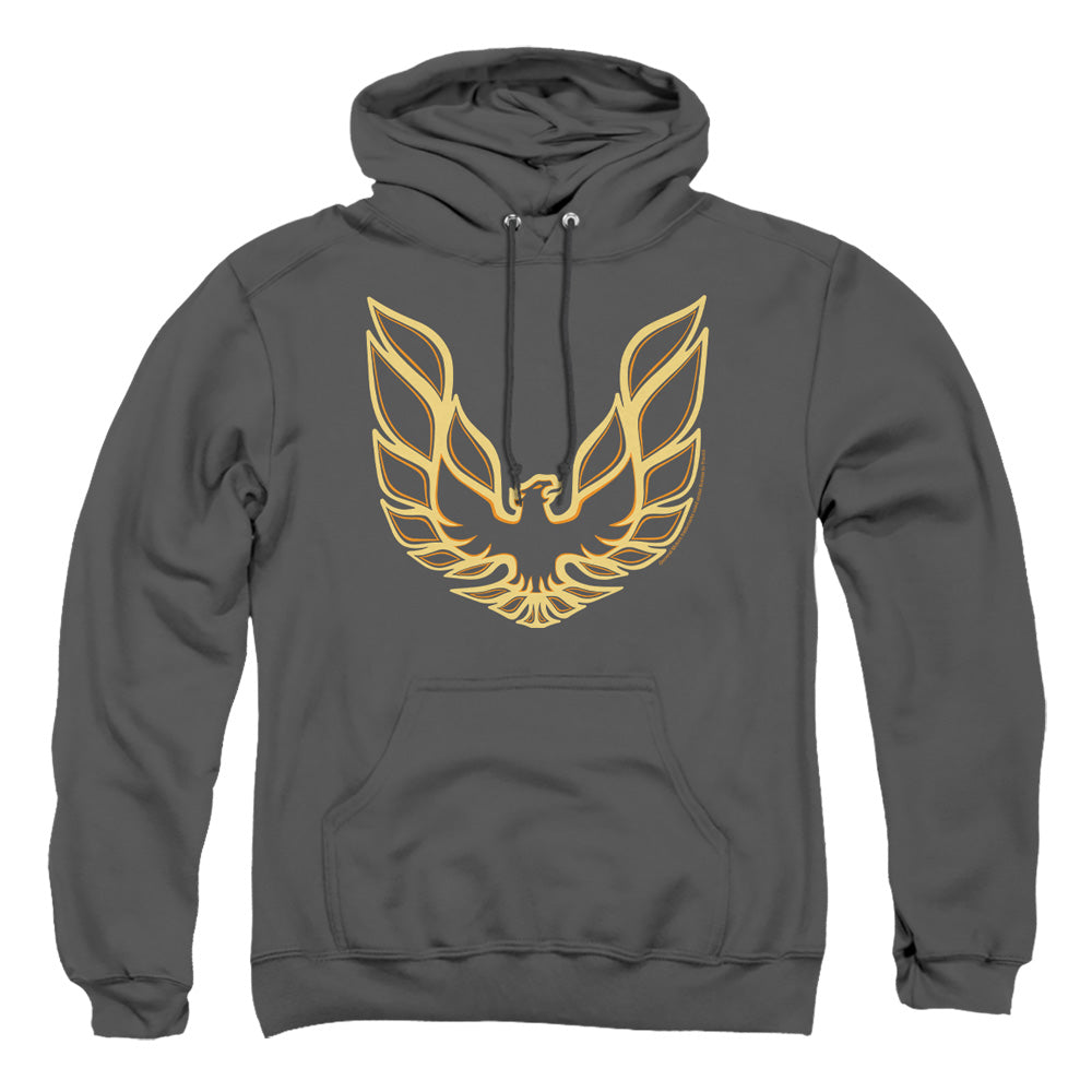 Pontiac Iconic Firebird Adult Pullover Hoodie - Charcoal