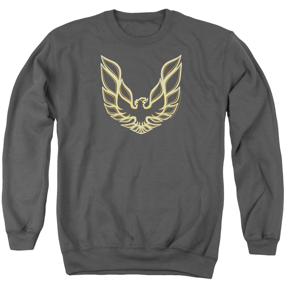 Pontiac Iconic Firebird Adult Crewneck Sweatshirt - Charcoal