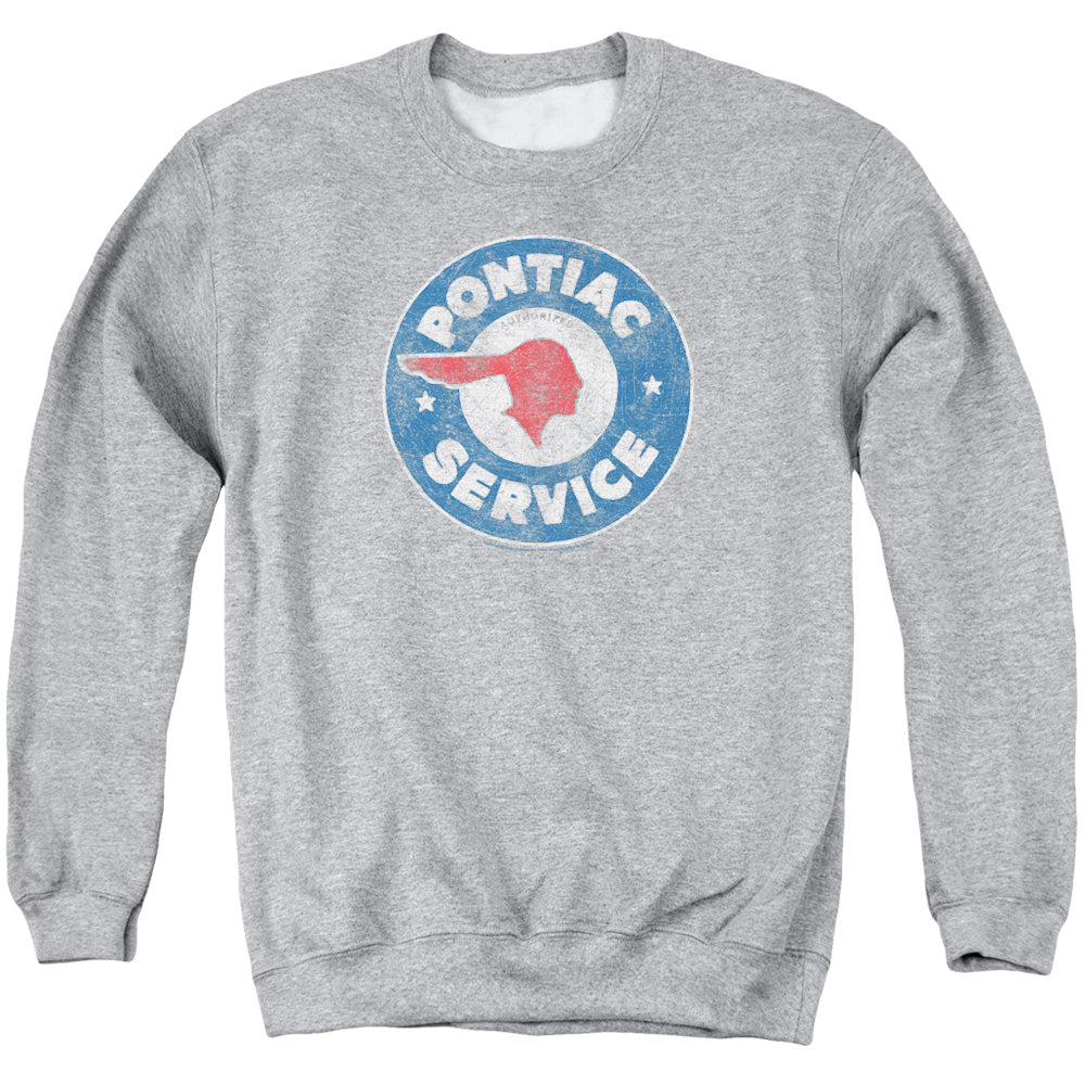 Pontiac Service-Adult Crewneck Sweatshirt-Athletic Heather