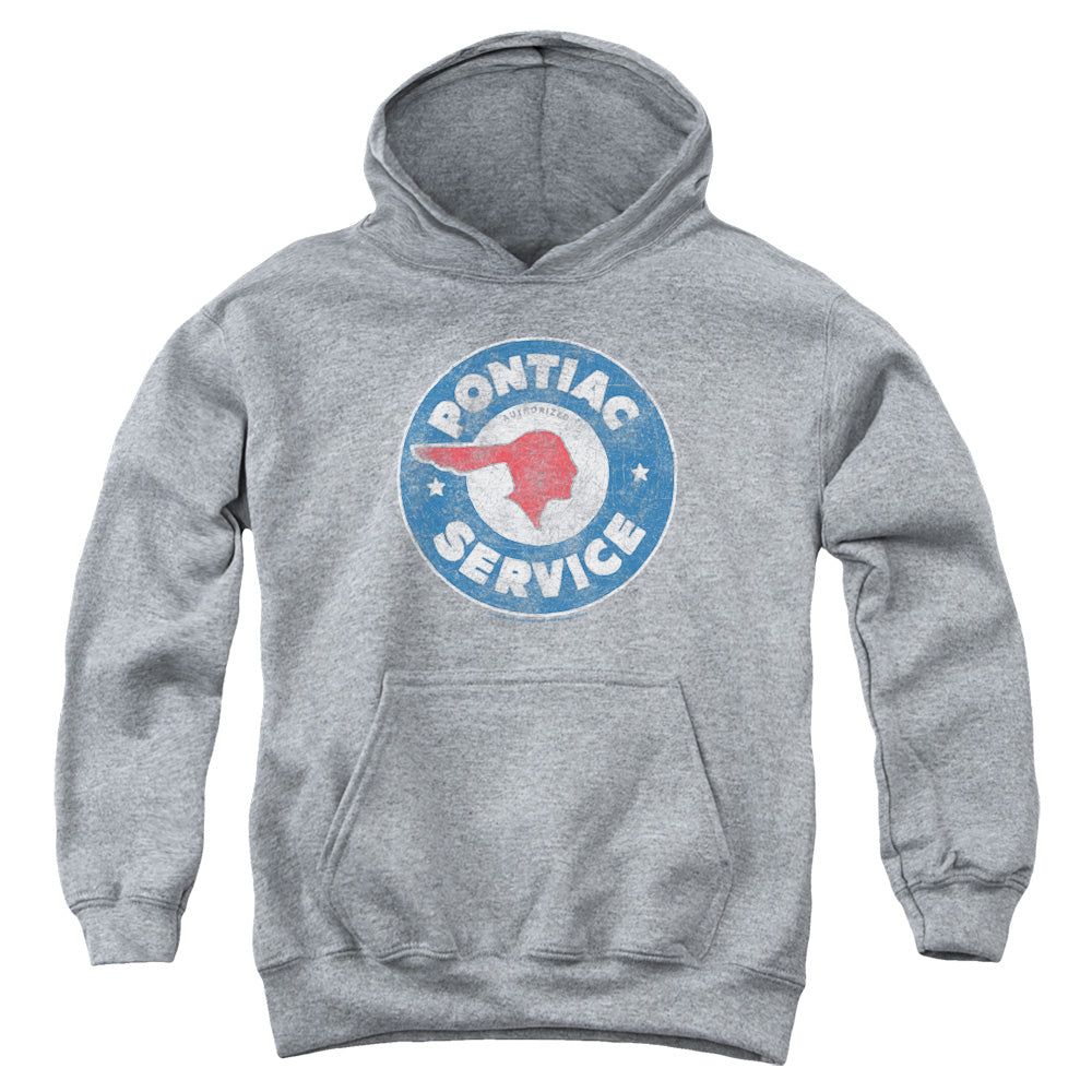 Pontiac Service-Youth Hooded Sweatshirt-Athletic Heather
