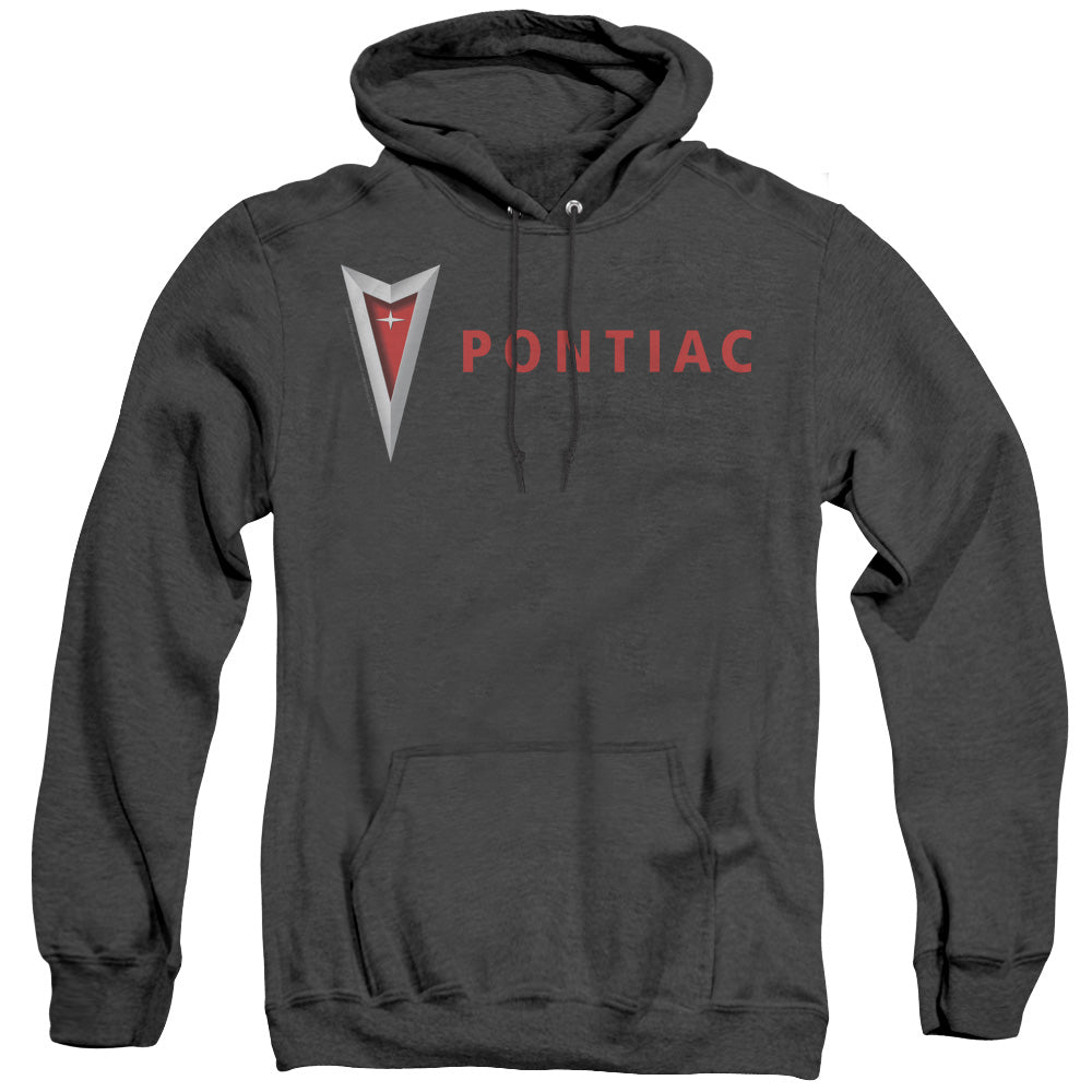 Pontiac Modern Arrowhead Adult Pullover Hoodie - Black