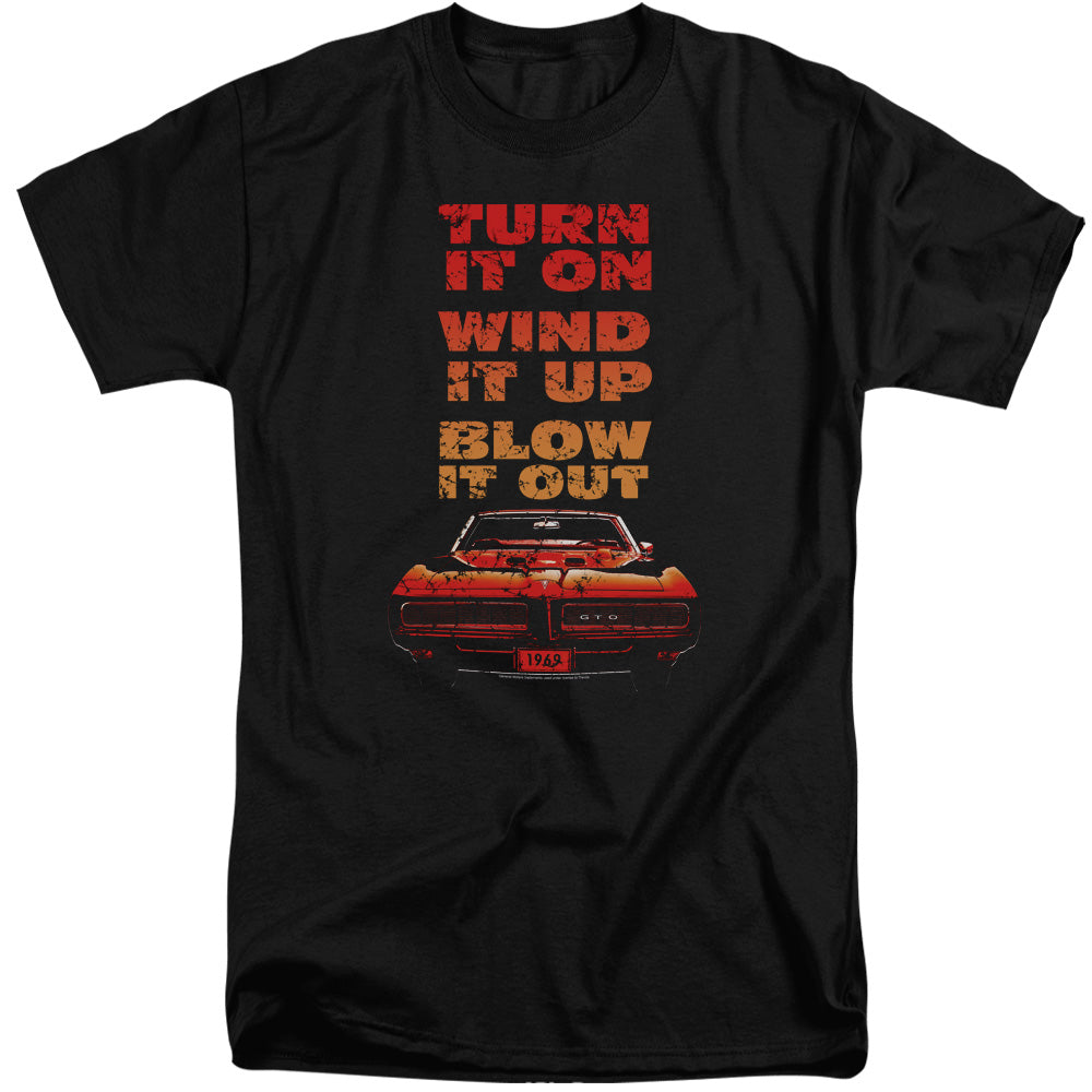 Pontiac Blow It Out GTO Adult Tall Fit Short Sleeve - Black
