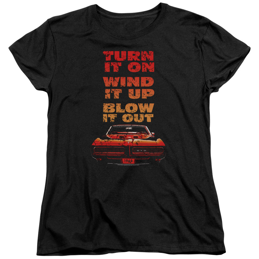 Pontiac Blow It Out GTO Women's Short Sleeve - Black