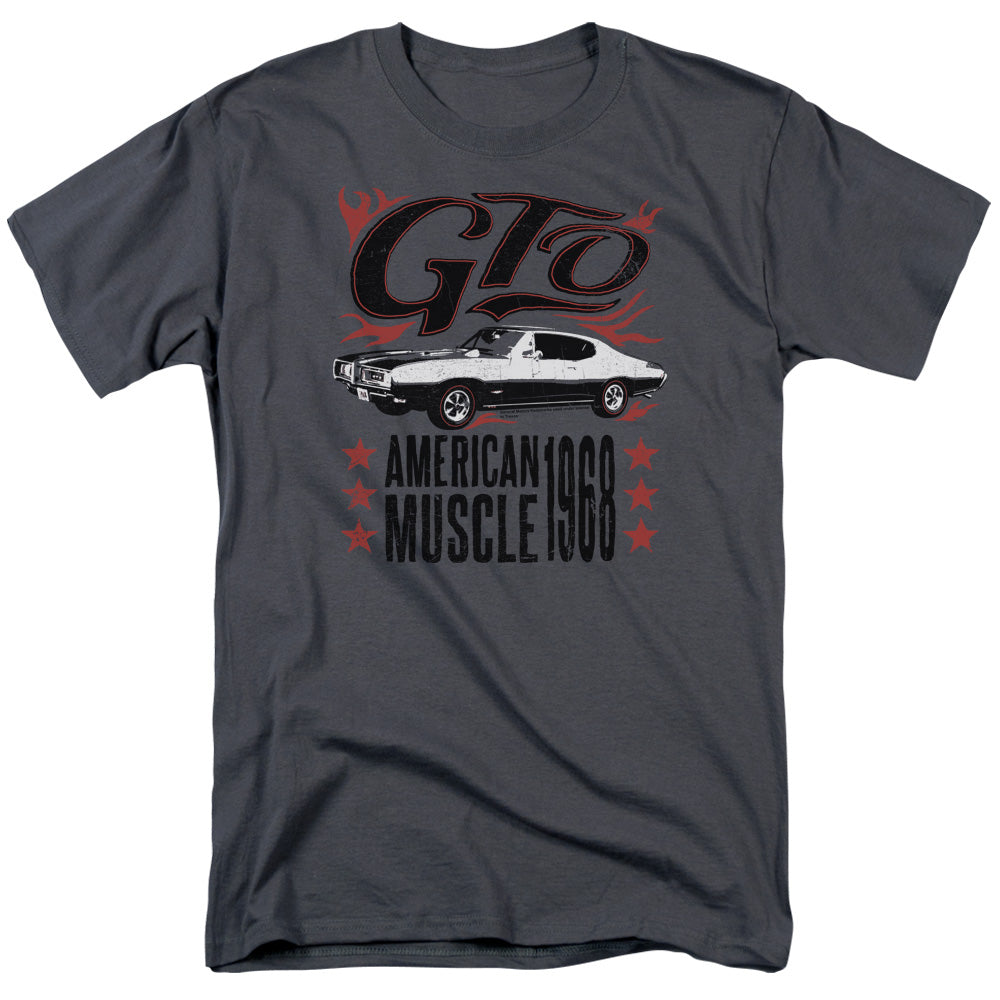 Pontiac GTO Flames Adult Regular Fit Short Sleeve