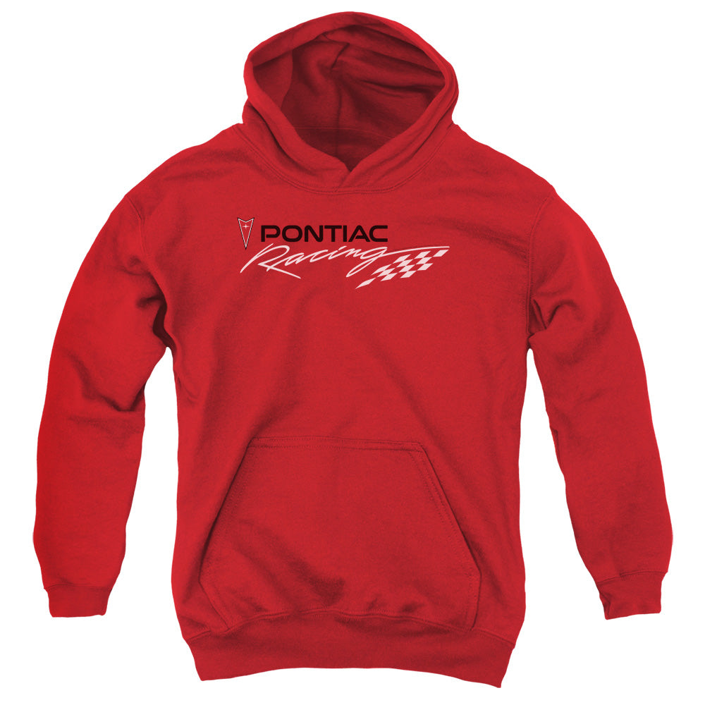 Pontiac Red Pontiac Racing-Youth Hooded Sweatshirt-Red