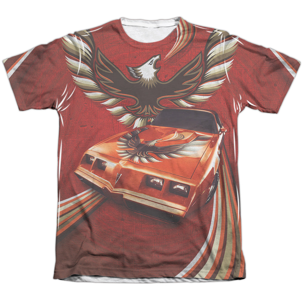 Pontiac Firebird Flames Adult Regular Fit Short Sleeve - White