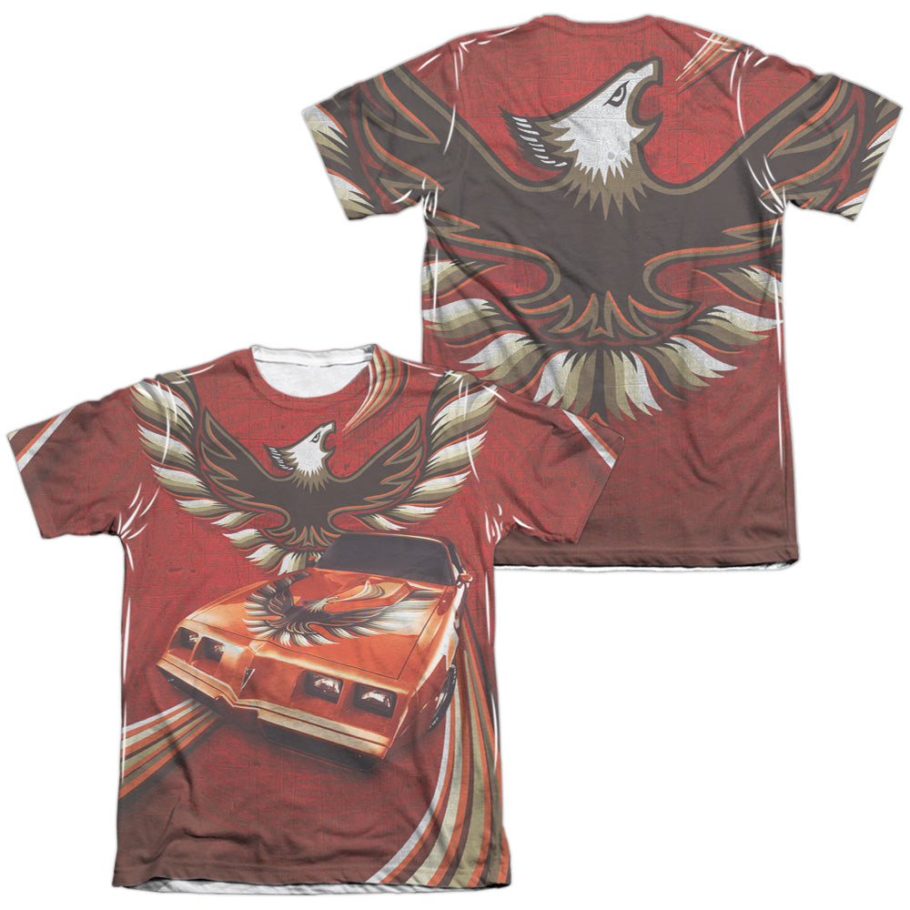 Pontiac Firebird Flames (Front/Back Print) Adult Regular Fit Short Sleeve - White