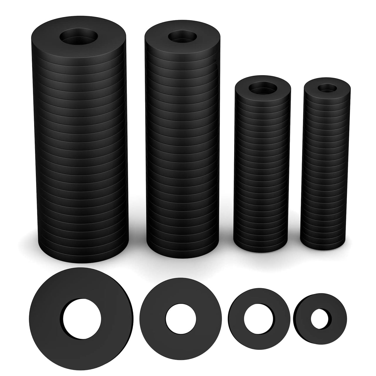 Nut And Bolt Rubber Insulator Washers 200 Pcs 10/12/16/20Mm 50 Each