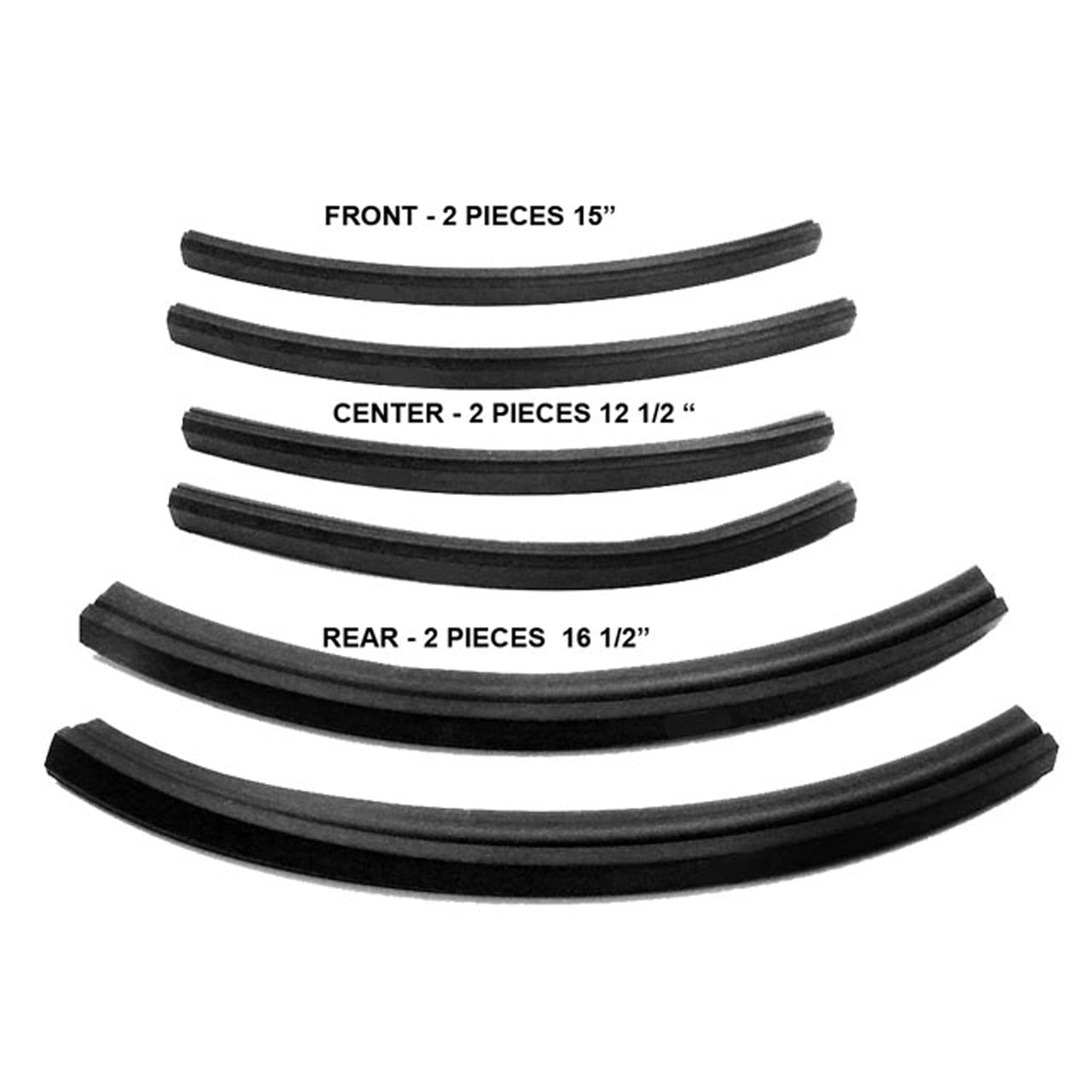 Rr 4500-A Roof Rail Seals, For Convertibles 6-Piece Set Dodge Dart 1963-1966