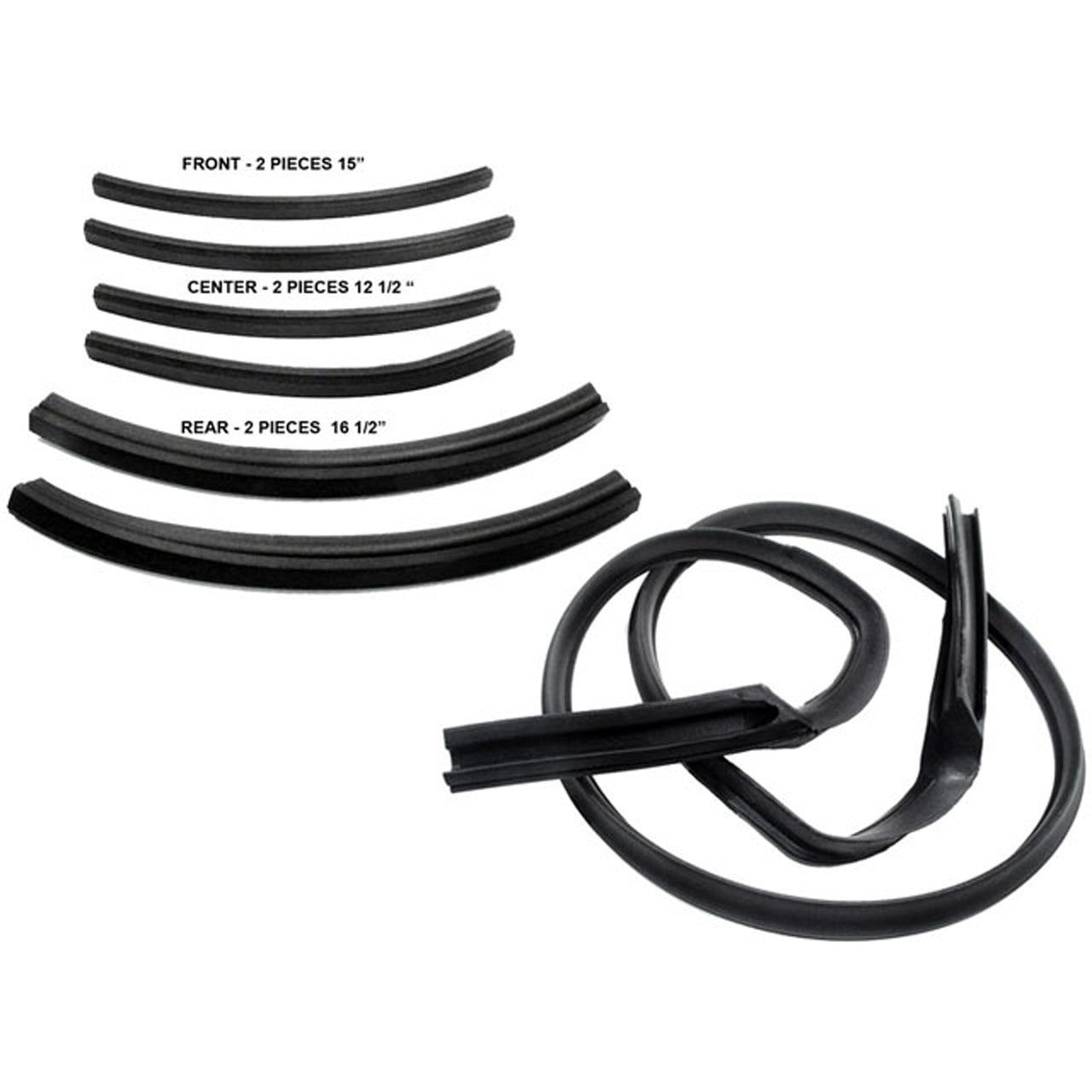 Rr 4500-H Convertible Top Seals 7-Piece Set Dodge Dart 1963-1966