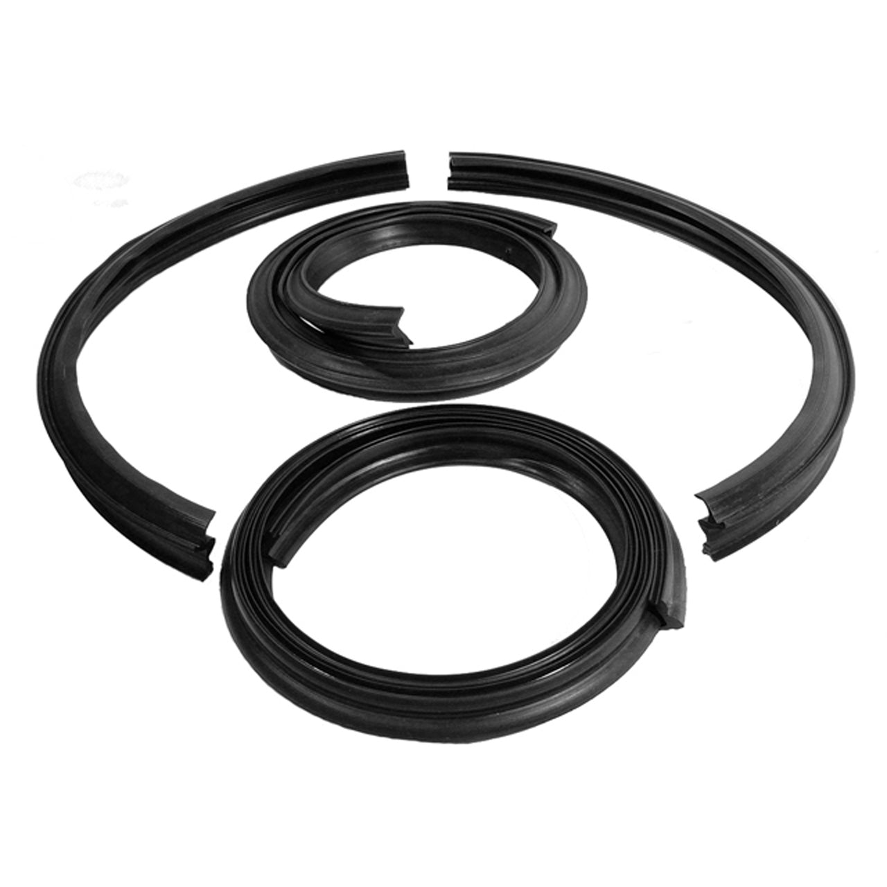 Rr 5500 Roof Rail Seals 2-Pieces 57-1/2" Long, 2-Pieces 21" Long Frazer Manhattan 1949-1951, Standard F49 1949, Standard F50 1950, Standard F51 1951