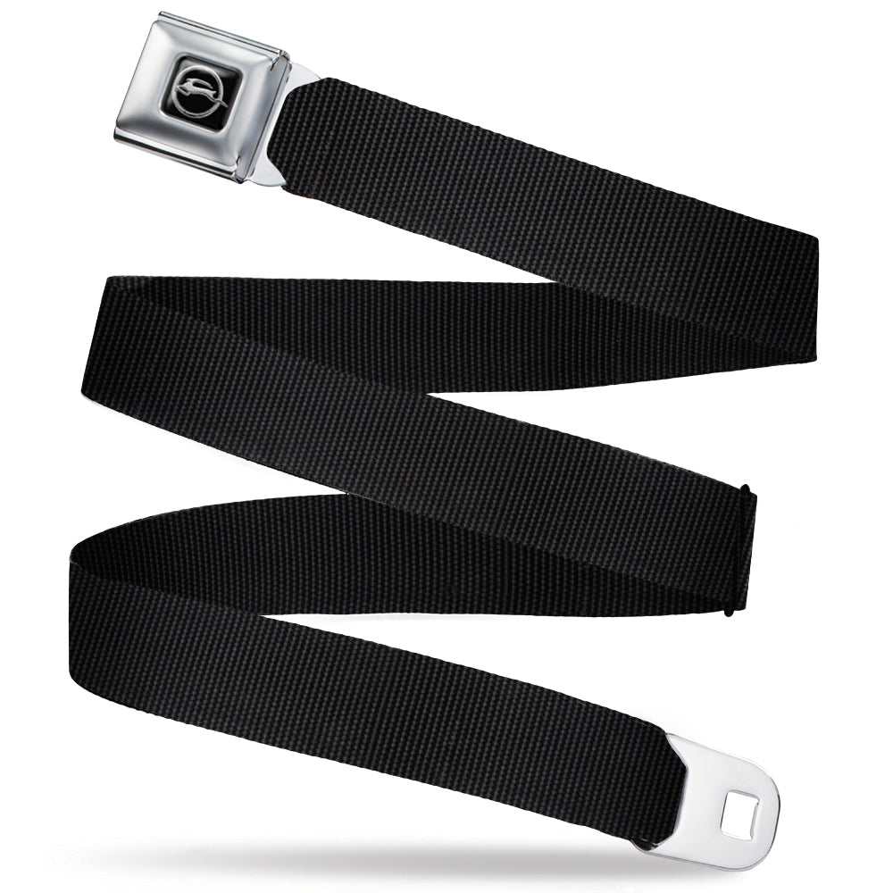 1962 Chevrolet Impala Deer Emblem Black & Silver Seatbelt Belt - Black