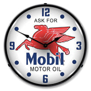 1953-2020 Universal LED Clock Mobil Oil - CA-UN0089-Corvette-Store-Online