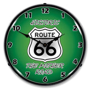 1953-2020 Universal LED Clock Route 66 The Mother Road - CA-UN0105-Corvette-Store-Online