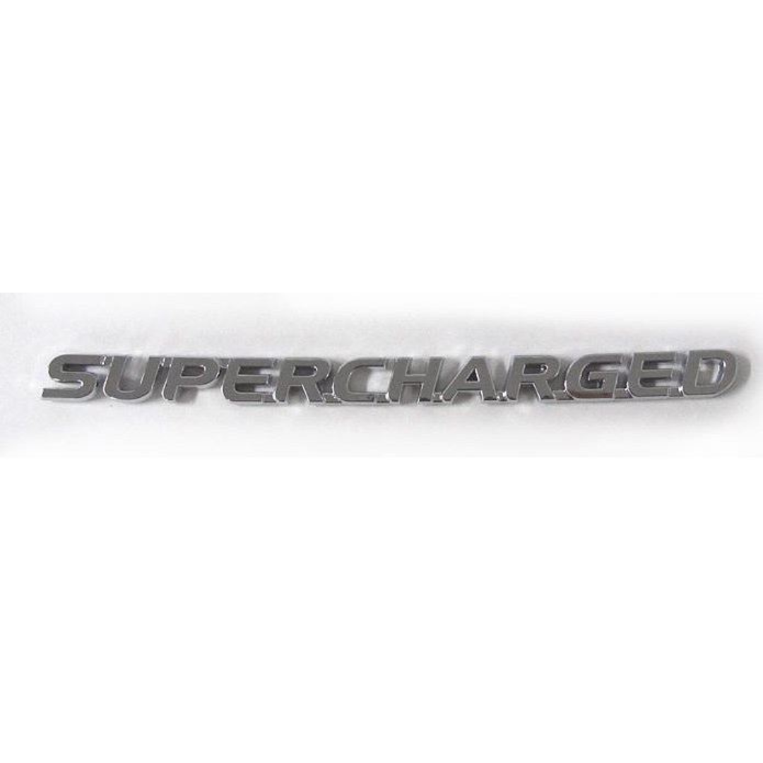 1953-2023 Universal Chrome Supercharged Badge Emblem - Set of 3 - CA