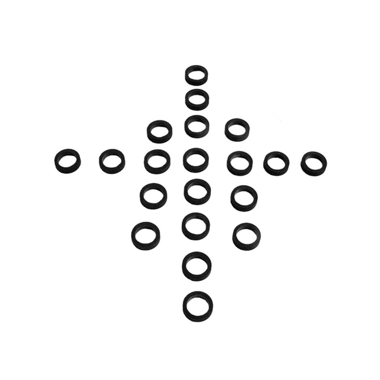 Uw 30 Flat Rubber Washers 3/8" Id, 1/2" Od, 1/8" Thick
