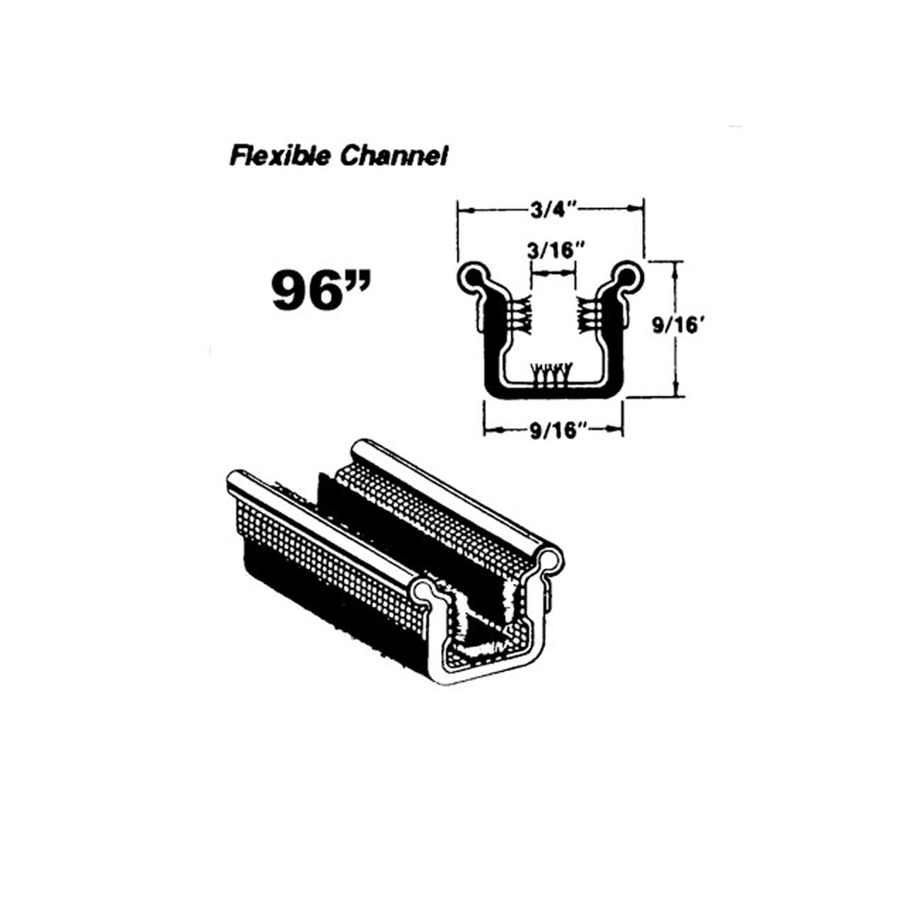 Wc 10-96 Flexible Window Channel American Motors Rambler 1958-1960
