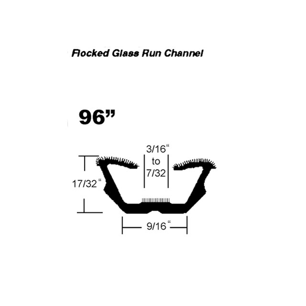 Wc 22-96 Flocked Window Channel 96" Piece Each Buick Special 1961-1967
