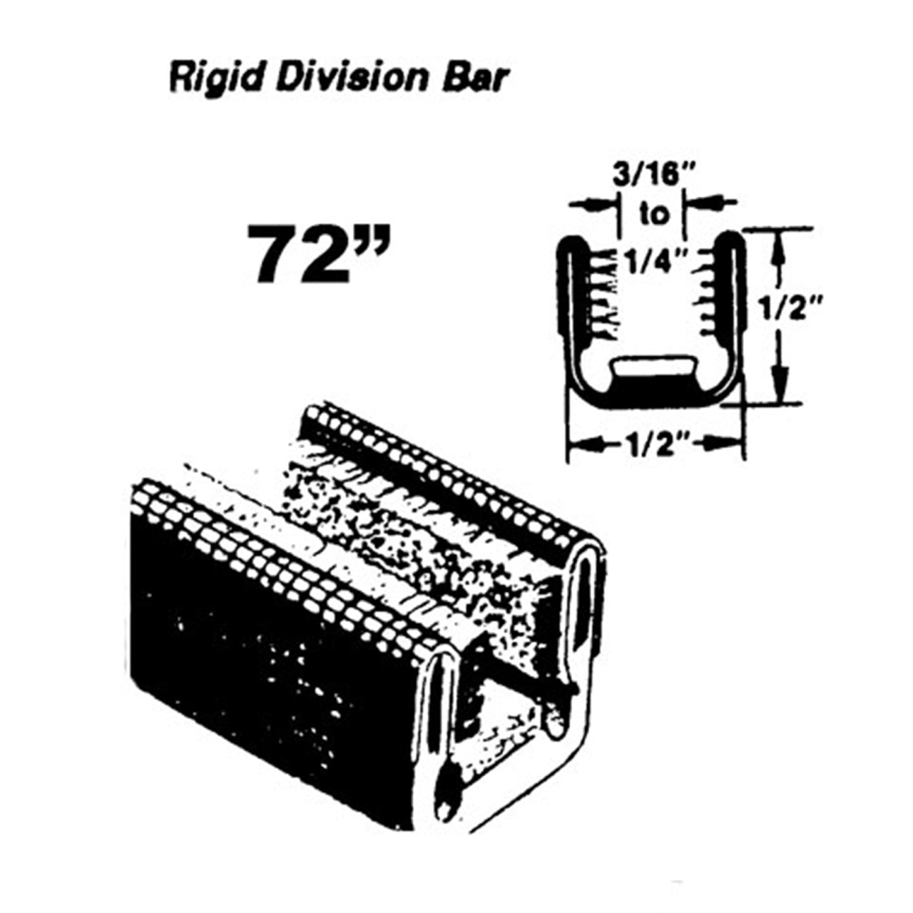 Wc 25-72 Upper And Lower Rigid Division-Bar Channel Chevrolet C10 Pickup 1961-1969, C20 Pickup 1961-1969, C30 Pickup 1961-1969, K10 Pickup 1961-1969