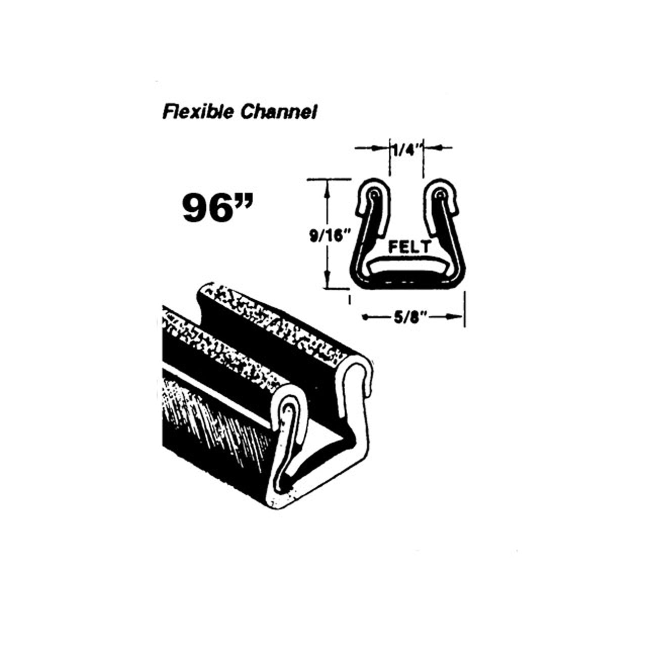 Wc 9-96 Flexible Glass-Run Channel