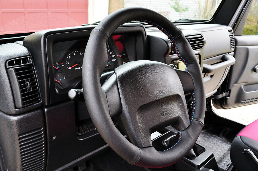 1997-06 Jeep Wrangler TJ steering wheel cover - 4-spoke