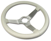 1978-1978 Corvette Reproduction Steering Wheel - Oyster Leather W/Satin Spokes - CA-X23773-Corvette-Store-Online