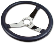 1978-1981 Corvette Leather Steering Wheel - Dark Blue W/Chrome Spokes - CA-X23848-Corvette-Store-Online