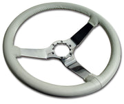 1978-1978 Corvette Leather Steering Wheel - Oyster W/Chrome Spokes - CA-X23873-Corvette-Store-Online