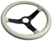 1980-1980 Corvette Reproduction Steering Wheel - Oyster Leather W/Black Spokes - CA-X23966-Corvette-Store-Online