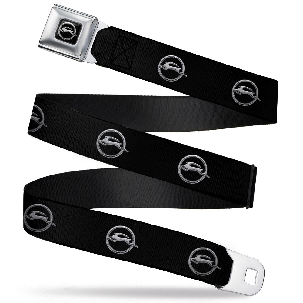 1962 Chevrolet Impala Deer Emblem Black & Silver Seatbelt Belt