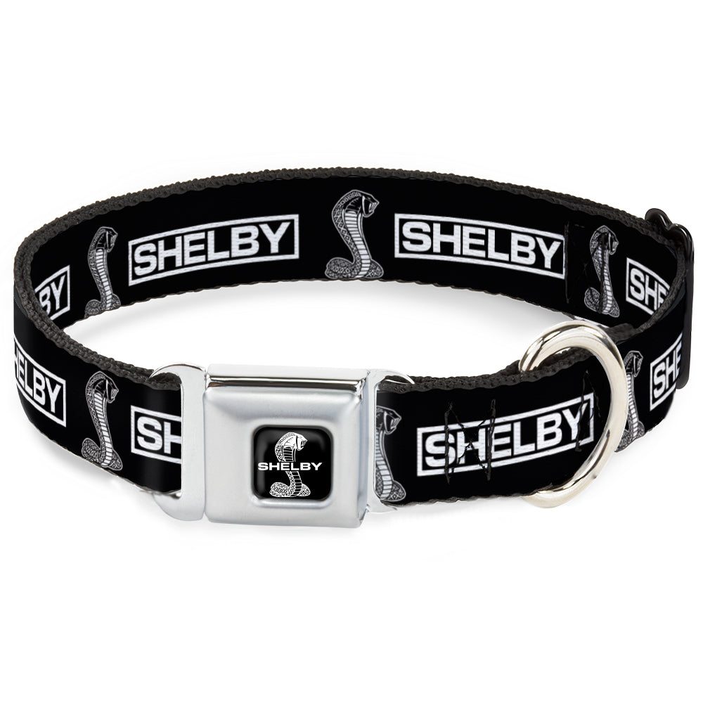 Shelby Super Snake Cobra Split Black & White Seatbelt Buckle Collar