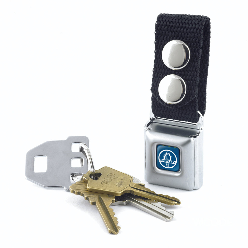 Shelby Cobra Blue & White Keychain