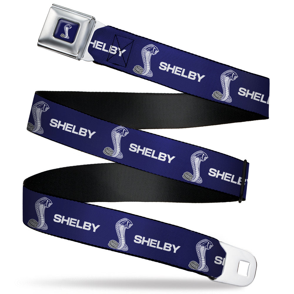Carroll Shelby Super Snake Cobra Navy & White Seatbelt Belt