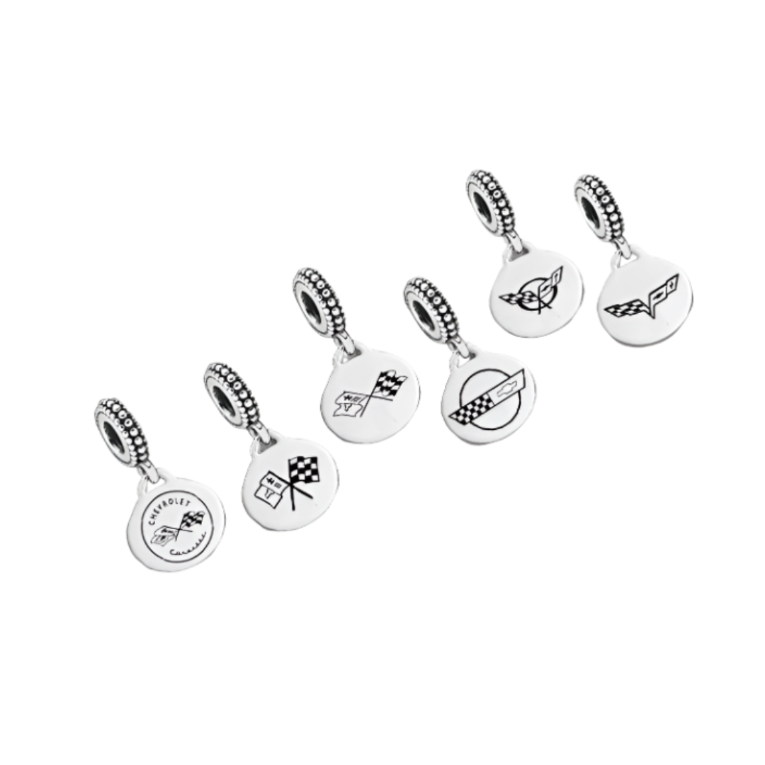 C1-C6 Corvette Pandora-Style Dangle Bead Charms