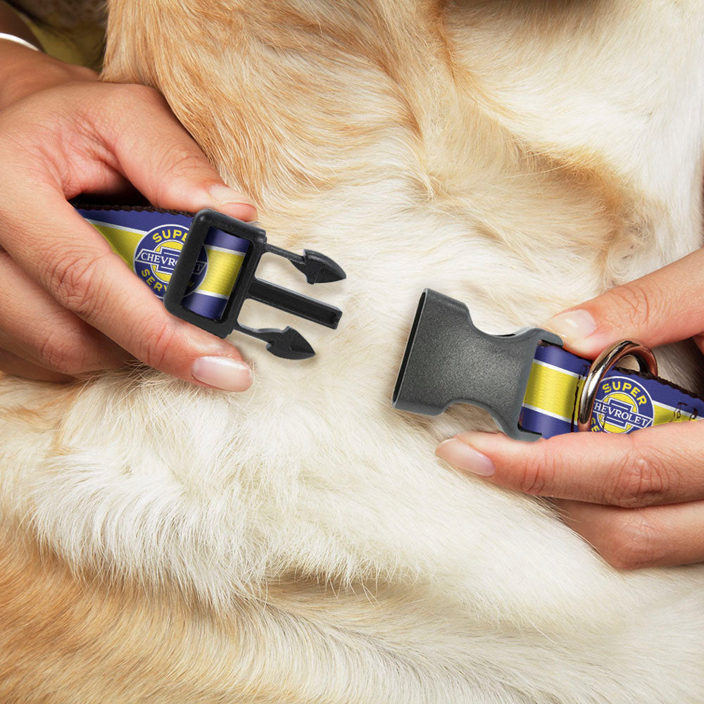 Chevrolet Super Service Blue & Yellow Plastic Clip Collar